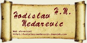 Hodislav Medarević vizit kartica